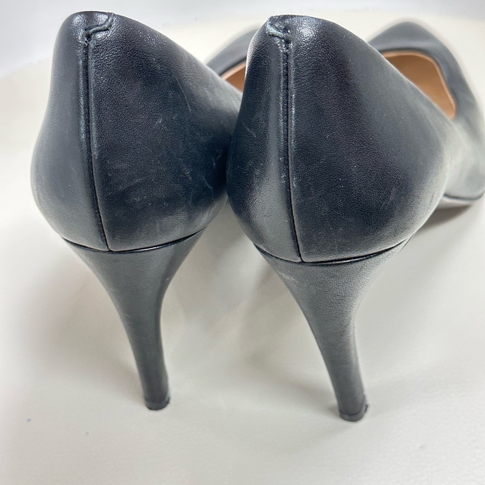 Cole Haan Black Leather Pointed-Toe Pumps - Picture 5 of 6